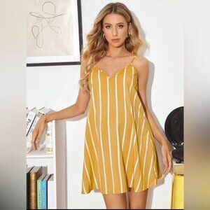 maternity striped Cami Dress Yellow size S (US4)